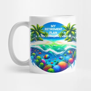 Tropical Beach Retirement Plan Mug